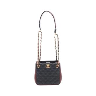Chanel Pre-owned Matelasse Small Bucket Lambskin Shoulder Bag - Dames - Pre-owned - Zwart - Maat: ONE Size Leer