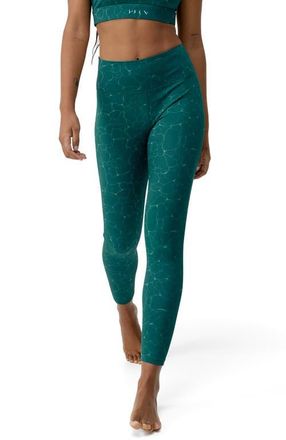 Born Living Yoga Organic 7/8 Performance Medium Rise Sport Legging in Deep Green at Nordstrom, Size X-Large
