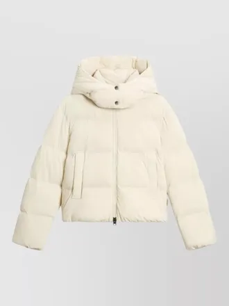 Woolrich down quilted short hooded jacket