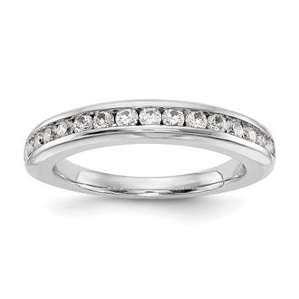 Diamond2Deal 14k Gold Lab Grown Diamond Wedding Band Ring 1/2Ct Clarity- VS Color- G-H