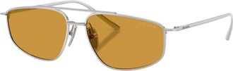 Prada C51S Zonnebril - Dames - Zonnebrillen - Grijs - 58 MM - Accessoires