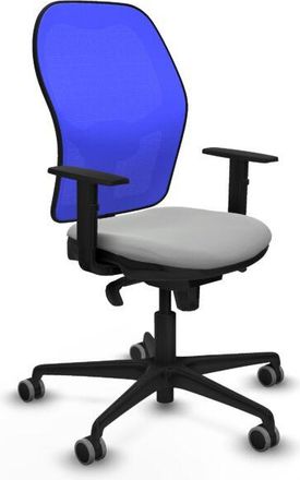 Piqueras y Crespo Jorquera Sincro Malla Azul Similpiel Gris Claro Brazos 1d Base Nailon Ruedas 65mm Engomada