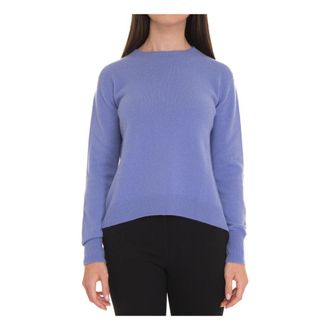 VANIS&Eacute; Kasjmier Flared Pullover met Ribboord - Dames - Cashmere truien - Paars - M - Kasjmier - Truien & Vesten