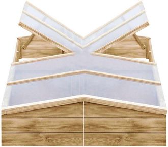 vidaXL Vidaxl - Invernadero De Madera De Pino Impregnada 2 Uds 200x50x35 Cm