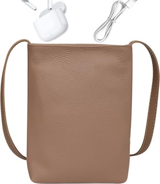 Generic Cellphone Sling Purse, Small Leather Zipper Wallet with Adjustable Strap, Portable Compact Bag for Hands-Free Carry, Fashionable Accessory for Storing