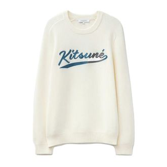 Maison Kitsuné Kitsune Varsity Embroidered Mesh Jumper