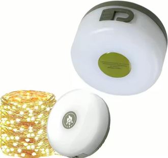 No Brand Guirnalda De Luces Para Camping - Extensible Hasta 8 Metros - Impermeable - Recargable