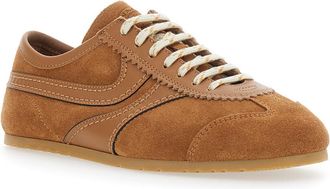 Dries Van Noten Womens Sneakers Dustin Brown Leather Calf Trainers