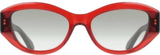 Ferragamo Grey Gradient Cat Eye Ladies Sunglasses SF2104S 614 55