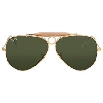 Ray-Ban Shooter Green Classic G-15 Aviator Unisex Sunglasses RB3138 001 58
