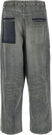 Miharayasuhiro Mens Blue Cotton Tapered Jeans Clothing