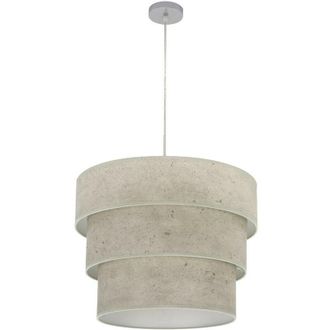 Fabrilamp Colgante Triple Smile 3xe27 Cromo/cemento Gris Regx50x50 Cm