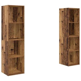 Berkfield Home TV Cabinet 2 pcs Brown 37 x 37 x 142.5 cm Engineered wood