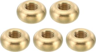 OEM Tuerca De Seguridad Redonda M10x1, Paquete De 5 Tuercas De Seguridad De Lat&oacute;n Macizo De Borde Plano Y Tornillo Delgado Para Muebles, L&aacute;mparas Y Luces,