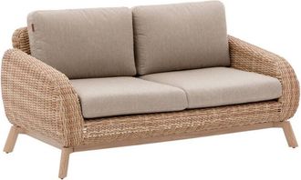 Hesperide Sof&aacute; De Jard&iacute;n De 2 Plazas Manissa Miel Y Beige De Aluminio Y Poli&eacute;ster - Hesp&eacute;ride