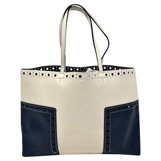 Tory Burch Tory Burch Pre-owned Womens Brogue Tote Bag in Multicolor Leather - Multicolour - One Size