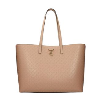 Jimmy Choo London Bolso Tote de Piel con Monograma en Relieve - Bags - Mujer - Marr&oacute;n - ONE SIZE