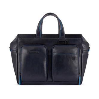 Piquadro Tassen, Heren, Blauw, ONE Size, Leer, B2 Revamp Aktetas