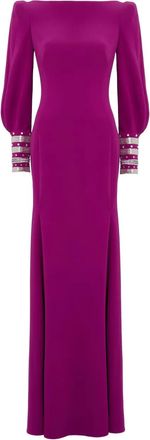 Jenny Packham Abito lungo con decorazione - Rosa