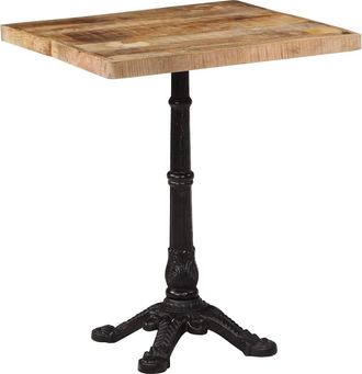 vidaXL Vidaxl - Mesa De Bistr&oacute; Madera De Mango Rugosa 60x60x77 Cm