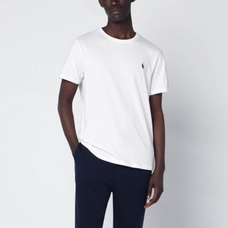 Polo Ralph Lauren T-shirt bianca in cotone Custom Slim-Fit
