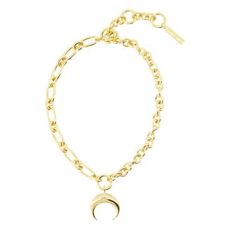 Marine Serre Moon Necklace - female - Marine Serre - Necklaces - Yellow - ONE SIZE - Accessories