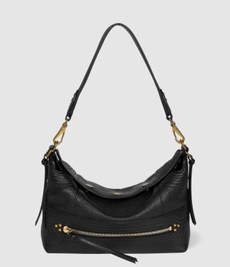 Jerome Dreyfuss Sac Lucky Hobo Small Noir Brass