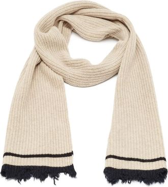 Zadig&Voltaire Ribgebreide sjaal - Beige