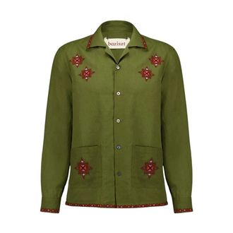 Baziszt Casual Shirts, male, Green, XL, Momoun Shirt