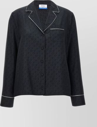 Off-white jacquard monogram pajama shirt