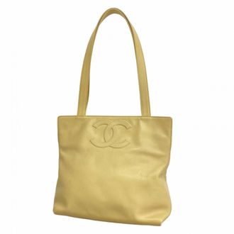 Chanel Beige Leather Tote Bag (Pre-Owned)
