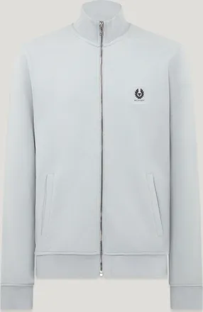 Belstaff Full Zip Sweatshirt Mens Cotton Fleece Quarry Blue Size 2XL