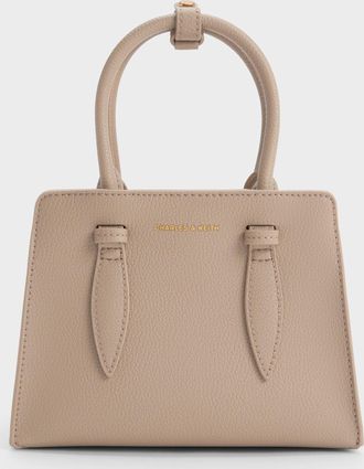 Charles & Keith Allyn Structured Trapeze Tote Bag