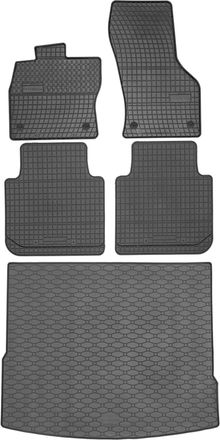 OEM Juego De Alfombrillas De Goma Para Coche Y Alfombrilla Para Maletero Para Vw Tiguan Ii Suv (2016-2024)