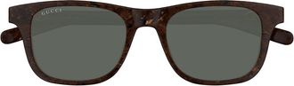 Gucci HAVANA WEBBING SUNGLASSES Size: OS, colour: BROWN