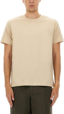A.P.C. Beige Solid Crew Neck T-Shirt