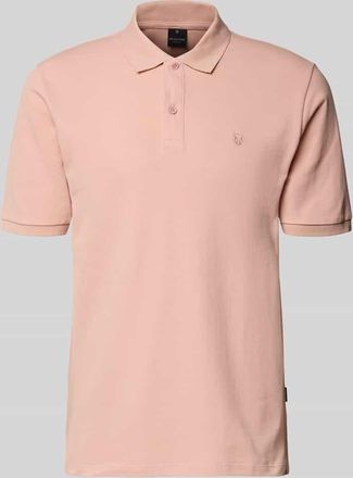 Premium by Jack & Jones Slim Fit Poloshirt mit Stitching in Altrosa, Gr&ouml;&szlig;e XXL