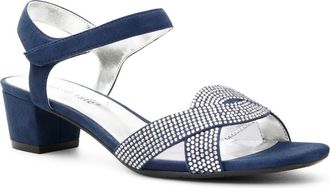 David Tate Rona Sandal in Navy Suede at Nordstrom, Size 10.5