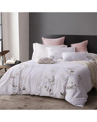 Melange Home Hydrangea Embroidery 3Pc Duvet Set