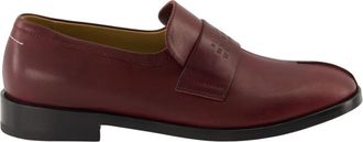 Maison Margiela Klassieke Stitch Mocassins voor Vrouwen - Dames - Loafers - Rood - 37 1/2 EU - Leer - Schoenen