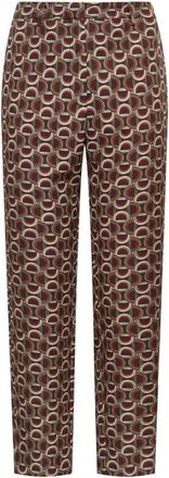 Maliparmi Graphic Orbit Trouser - Dames - Slim Fit Broeken - Veelkleurig - XL - Leer - Broeken