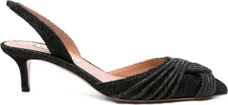 Aquazzura Black Slingback Pumps