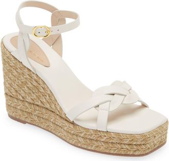 Stuart Weitzman Braided Platform Espadrille Wedge Sandal in Cream at Nordstrom Rack, Size 10
