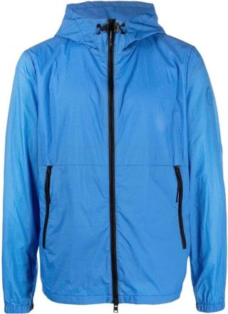 Woolrich Blauwe Jassen Waterafstotend Winddicht - Heren - Zomerjassen - Blauw - S - Jassen