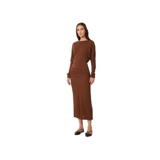 Max Mara Dames, Jurken, Bruin, Maat: S Viscose