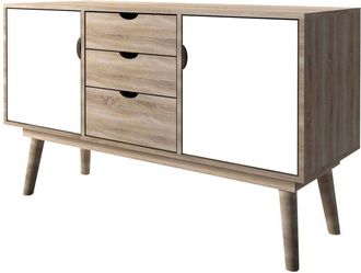 LPD Furniture Lpd Furniture - Scandi Oak 2 Door Sideboard White