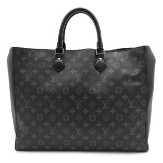 Louis Vuitton Black Gray Monogram Eclipse Leather Handbag Tote Bag (Pre-Owned)