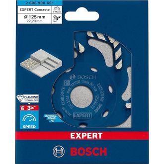 Bosch Mola a tazza diamantata EXPERT Concrete 125 x 22,23 x 4,5 mm - 2608900651