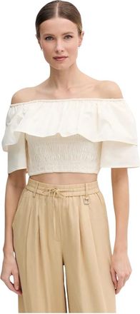Gaud&igrave; Blusa con volant - - Blouses & Shirts - Donna - Beige - XS