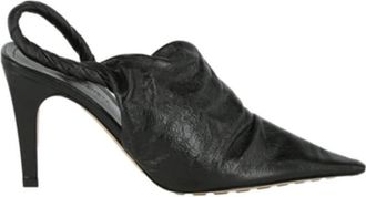 Bottega Veneta Bv Point Leather Pumps, Size 5